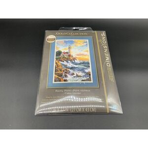 Vintage 2006 Dimensions Rocky Point 11×17 Gold Collection Cross Stitch Kit